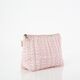 Personalized Powder Pink Vine Cotton Clutch Bag Image 2 of 3